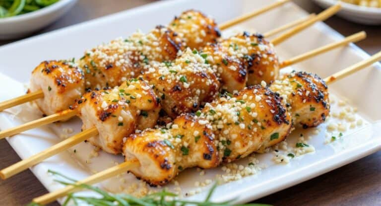 Ranch Garlic Parmesan Chicken Skewers