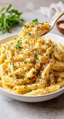 Creamy Garlic Penne Pasta