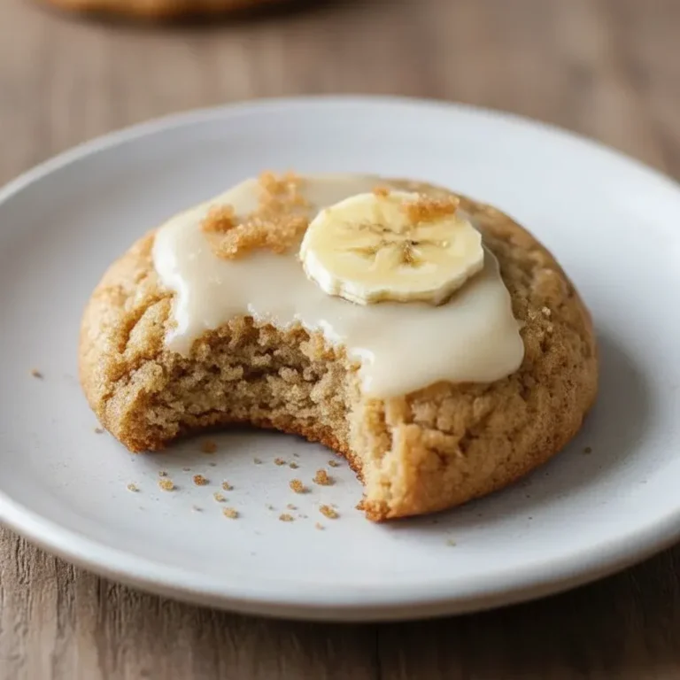 Crumbl Banana Bread Cookies: With Cream Cheese Glaze