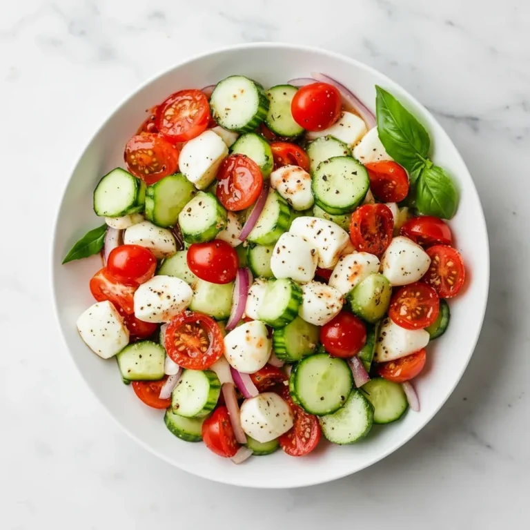 Fresh and Simple Cucumber Caprese Salad