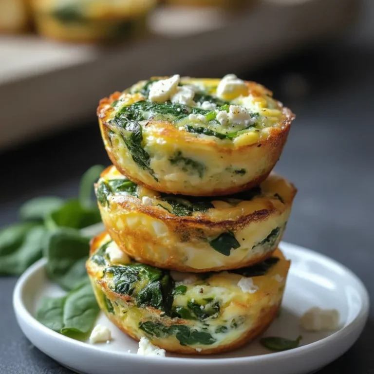 Healthy Spinach and Feta Egg Muffins Recipe