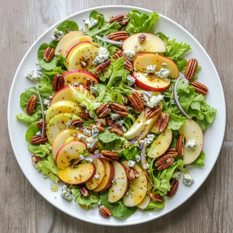 Sophisticated Apple Pecan Blue Cheese Salad