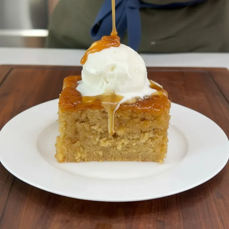 Sticky Banana Bread Pudding Cake – With Toffee Sauce