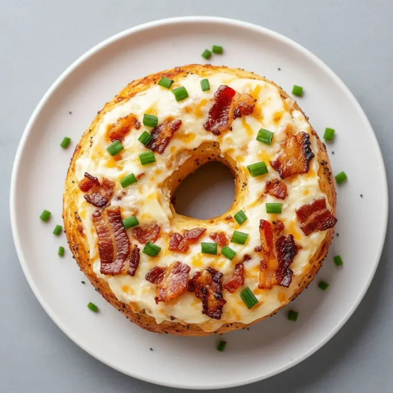 Zesty Bacon Cheddar Bagels with Cream Cheese