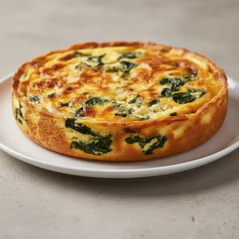 Cottage Cheese and Spinach Crustless Quiche