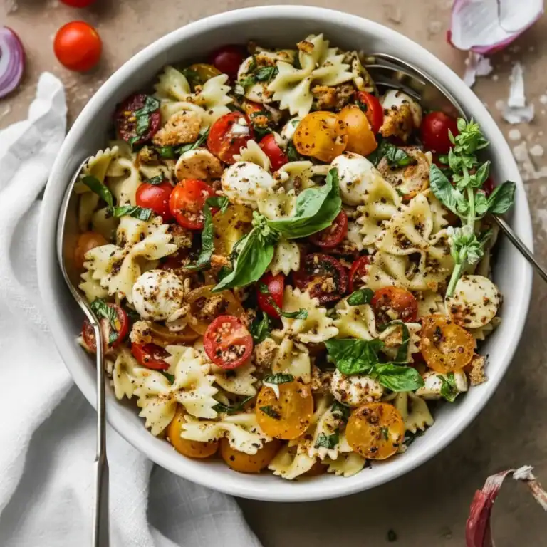 Delicious Bruschetta Pasta Salad