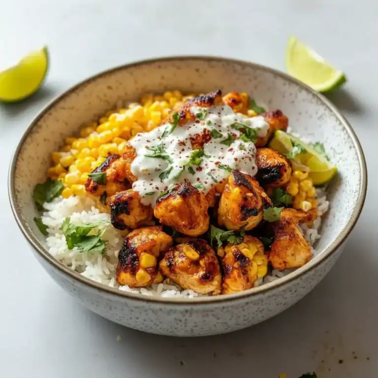 Street Corn Chicken Rice Bowl