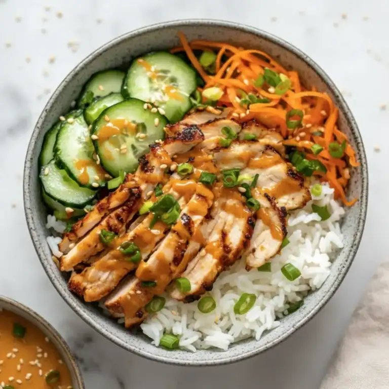 Thai Peanut Chicken Buddha Bowl