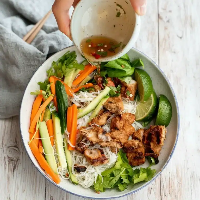 Vietnamese Noodle Bowl with Chicken