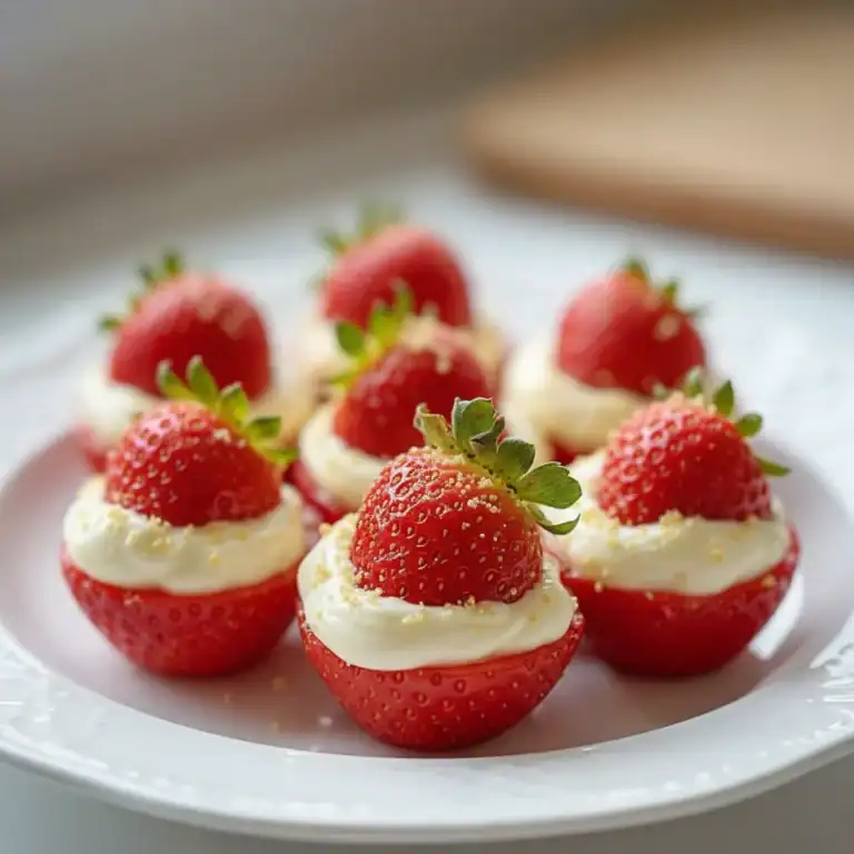 Cheesecake Deviled Strawberries Recipe