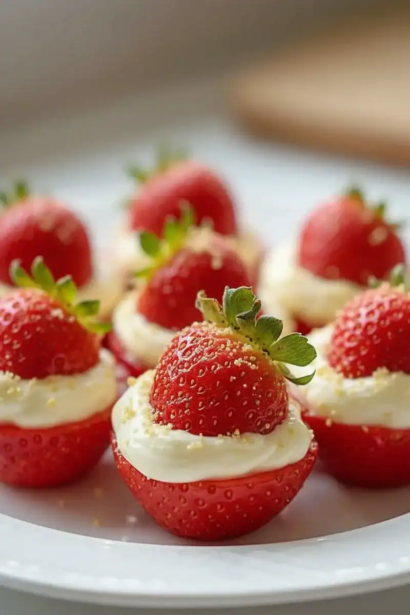 Cheesecake Deviled Strawberries Recipe