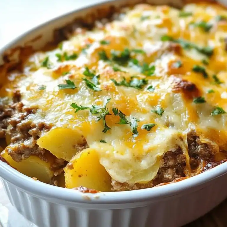 Cheesy Hamburger Potato Casserole Recipe Dinner