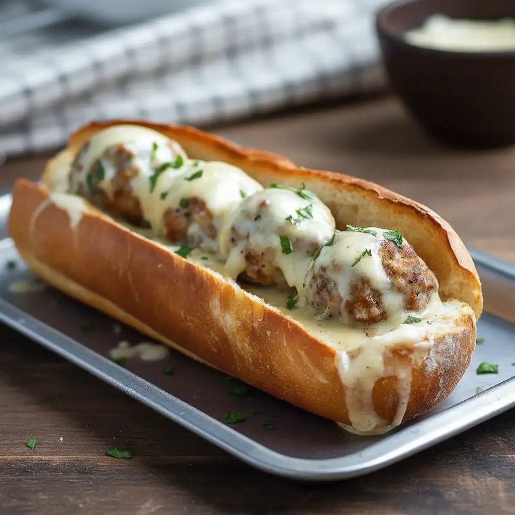 Chicken Alfredo Meatball Subs Recipe Lunch