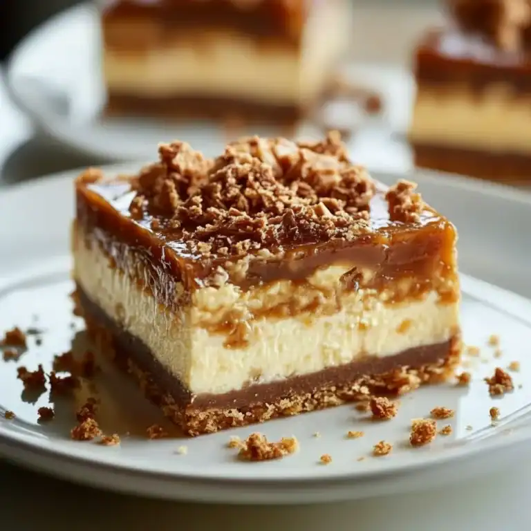 Coffee Caramel Cheesecake Bars Recipe Dessert