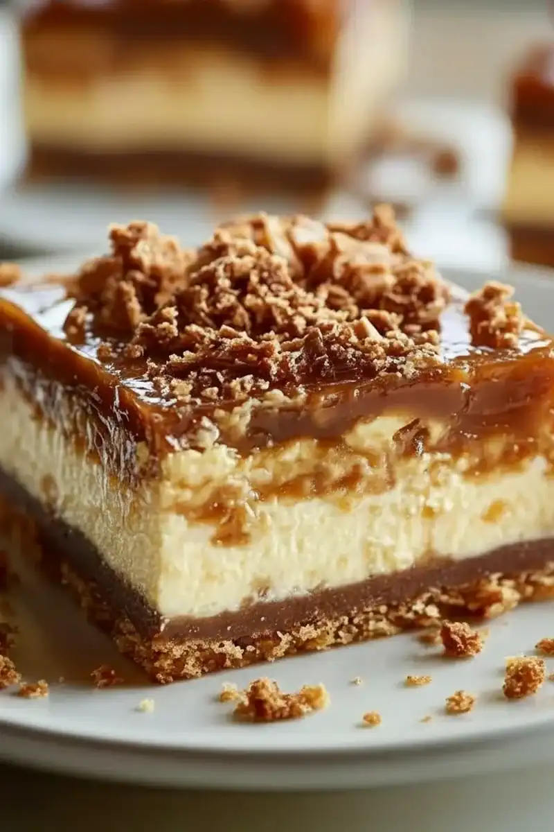Coffee Caramel Cheesecake Bars Recipe Dessert
