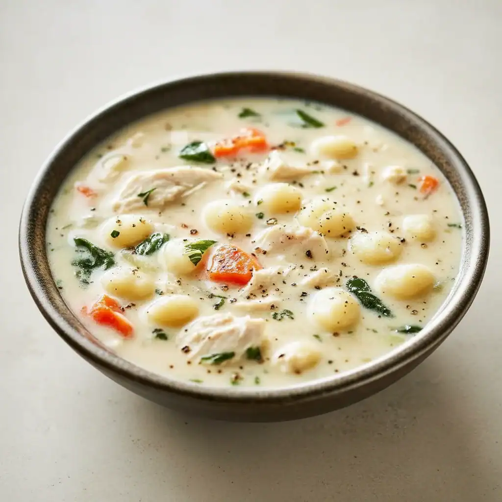 Copycat Olive Garden Chicken Gnocchi Soup Recipe
