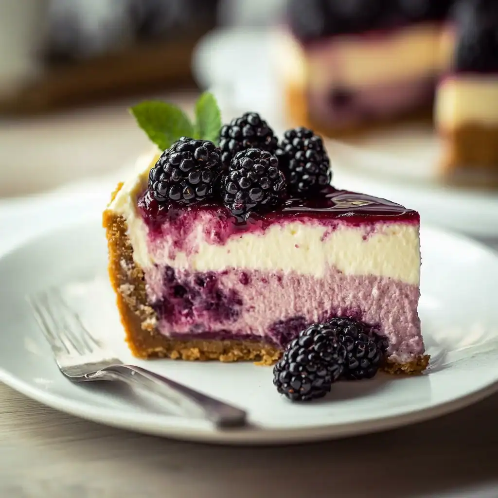 Creamy Blackberry Cheesecake Recipe Dessert