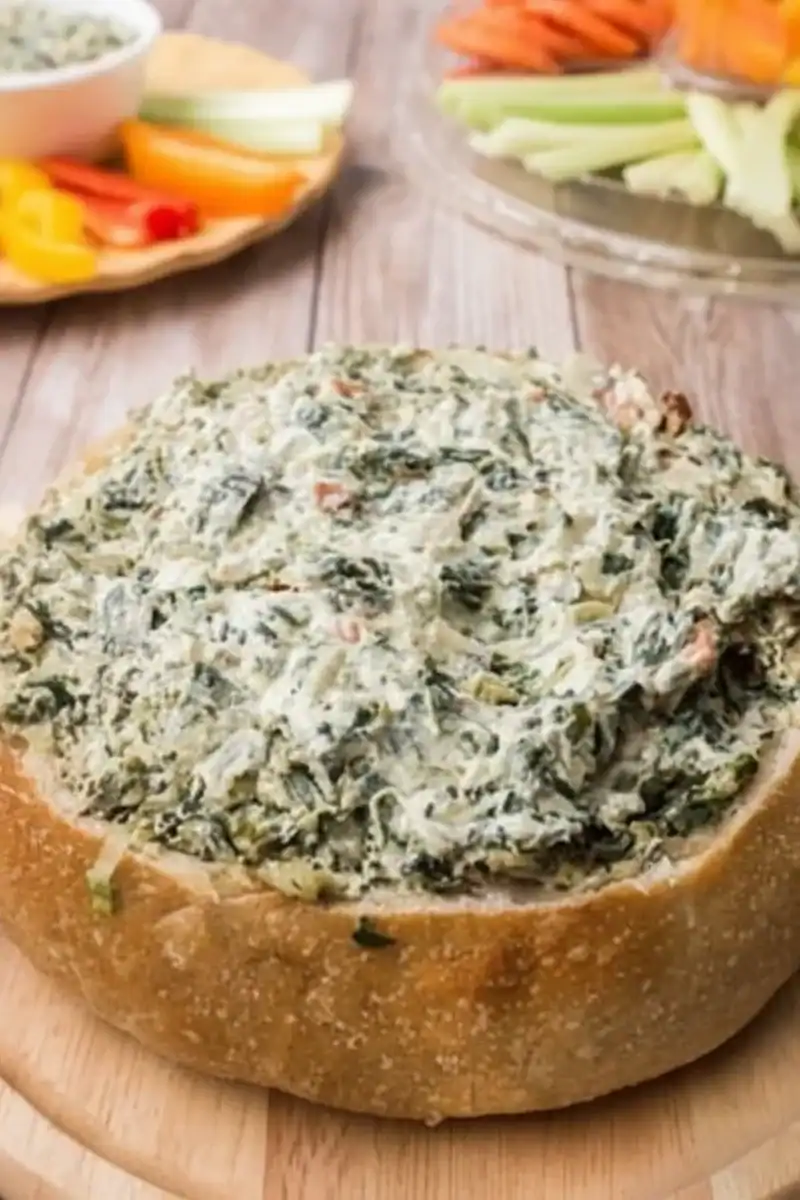 Spinach Dip Bread Bowl
