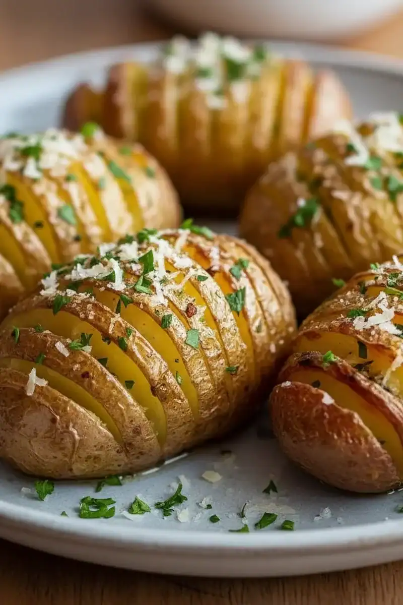 Crispy Hasselback Potatoes Side Dish
