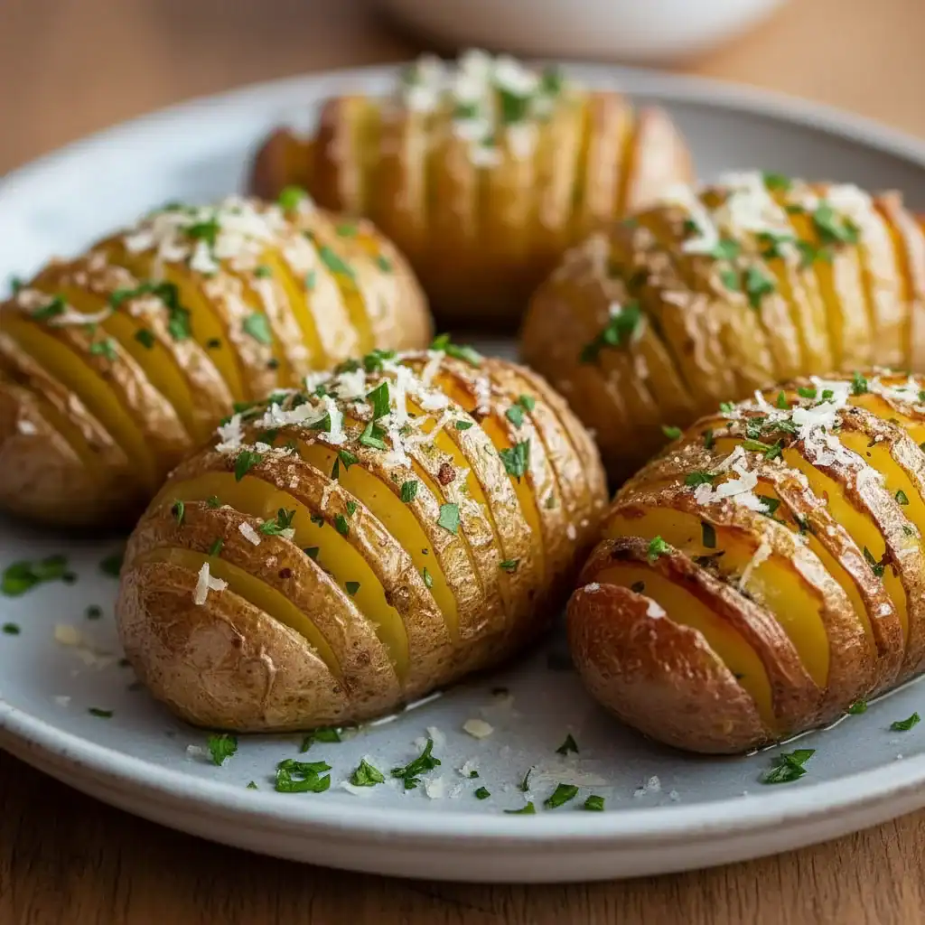 Crispy Hasselback Potatoes Side Dish