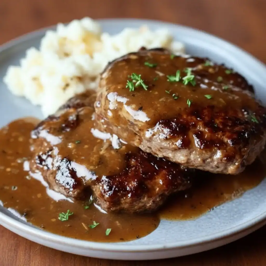 Hamburger Steak With Brown Gravy