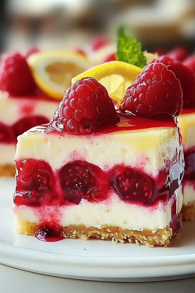 Lemon Raspberry Swirl Cheesecake Recipe