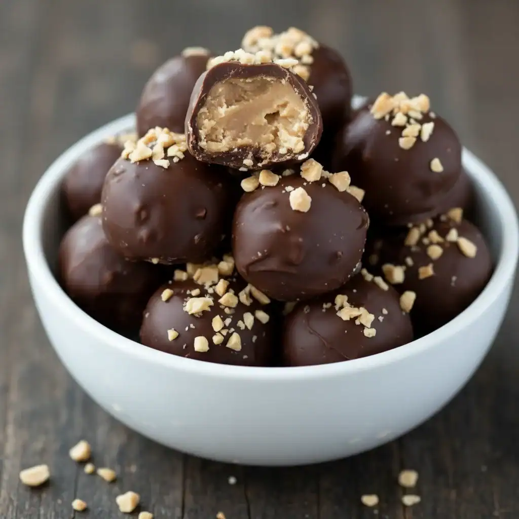 No Bake Chocolate Peanut Butter Balls