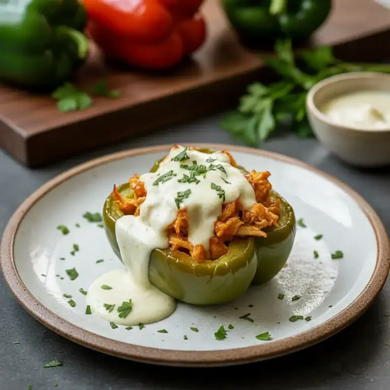 Spicy Buffalo Chicken Stuffed Peppers Recipe