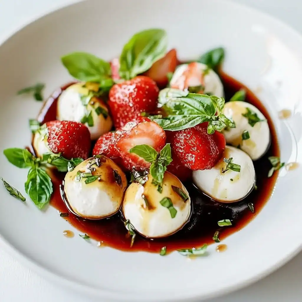 Balsamic Strawberry Caprese Salad