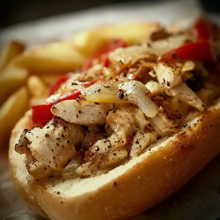 Chicken Philly Cheesesteak Sandwich