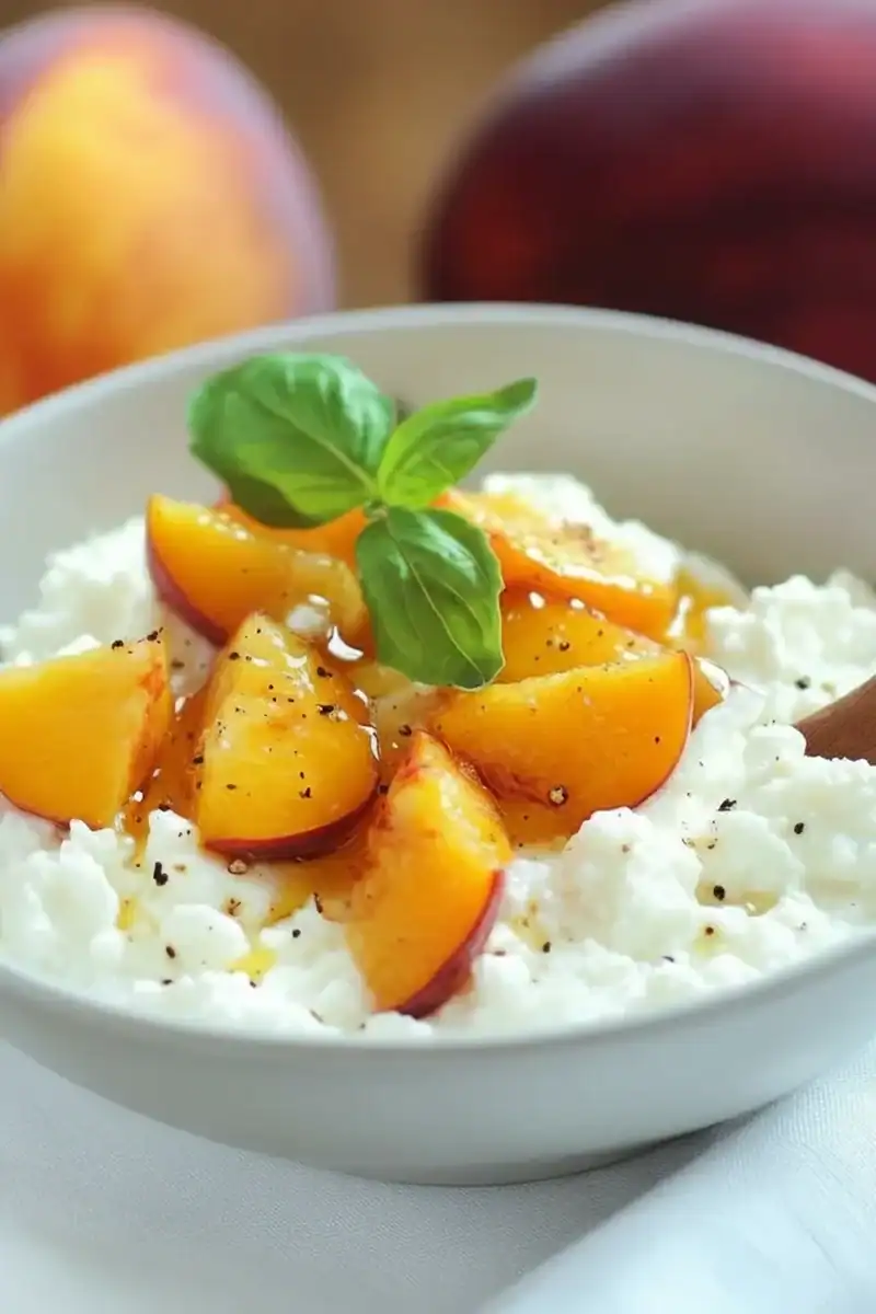 Cottage Cheese Peaches Honey