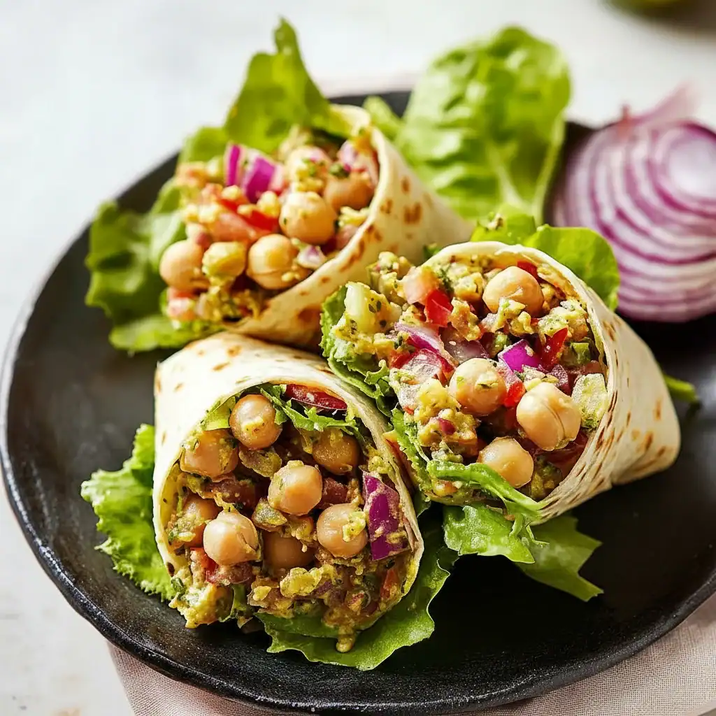 Flavorful Chickpea Salad Wraps