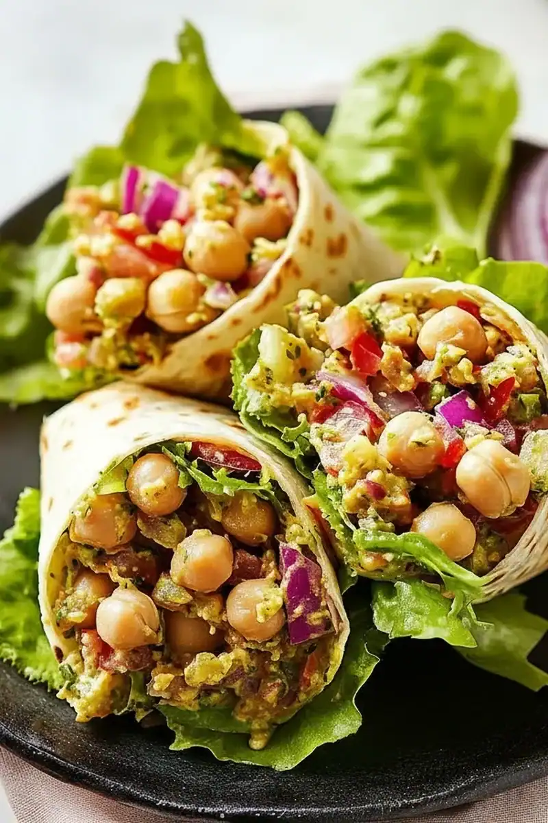Chickpea Salad Wraps