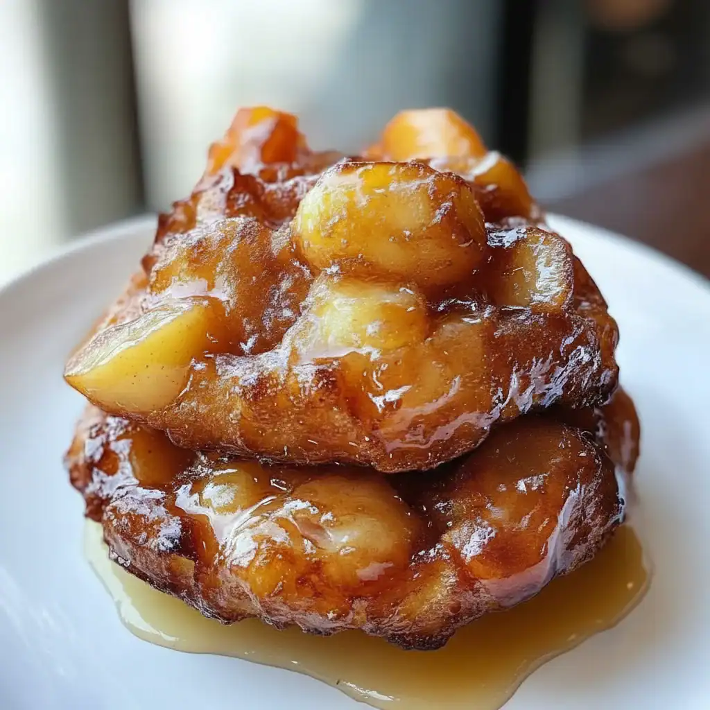 Glazed Big Apple Fritters Recipe