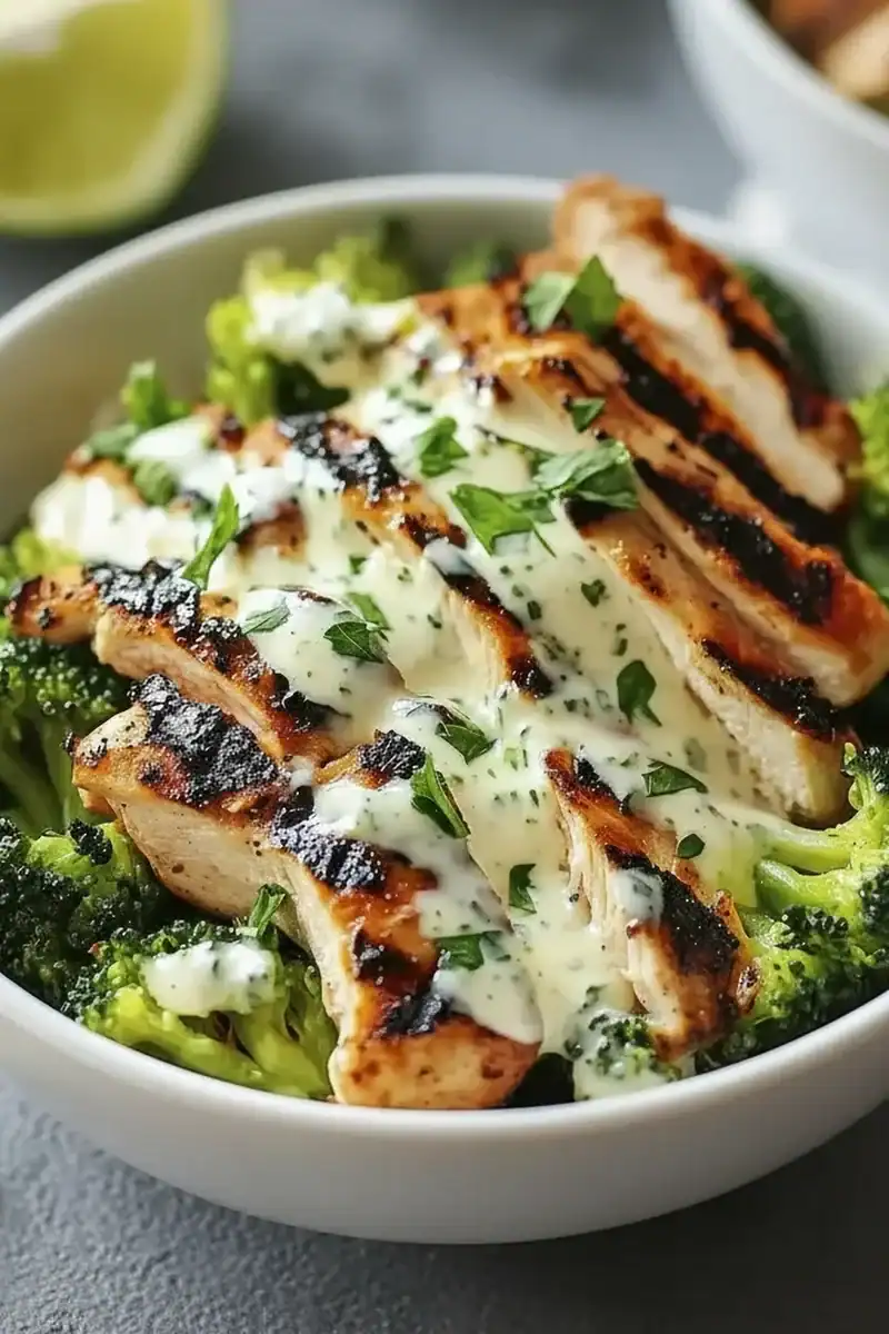 Grilled Chicken Broccoli Bowls