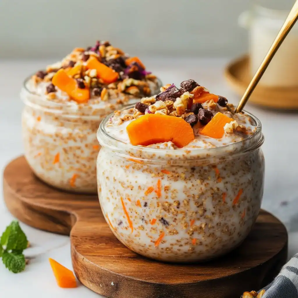 Healthy Carrot Cake Overnight Oats