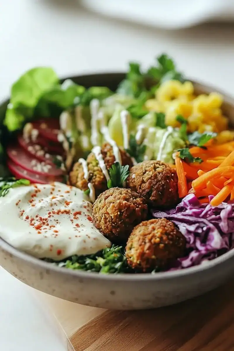 Colorful Falafel Bowl