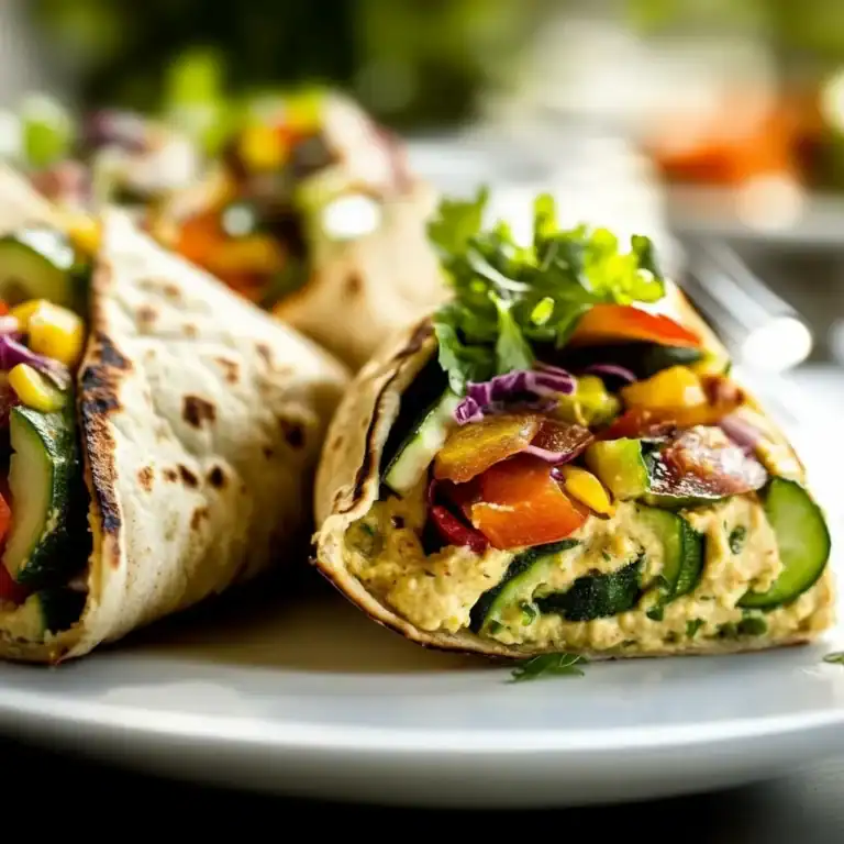 Hummus Veggie Wrap Recipe