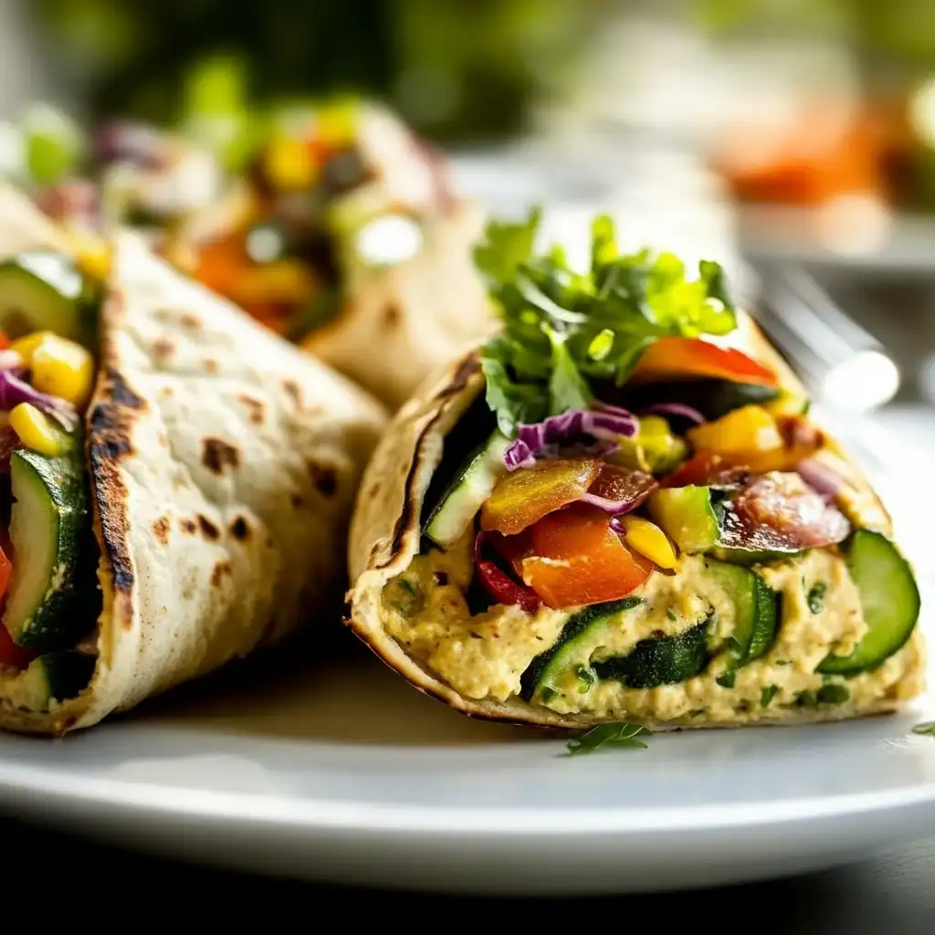 Hummus Veggie Wrap Recipe