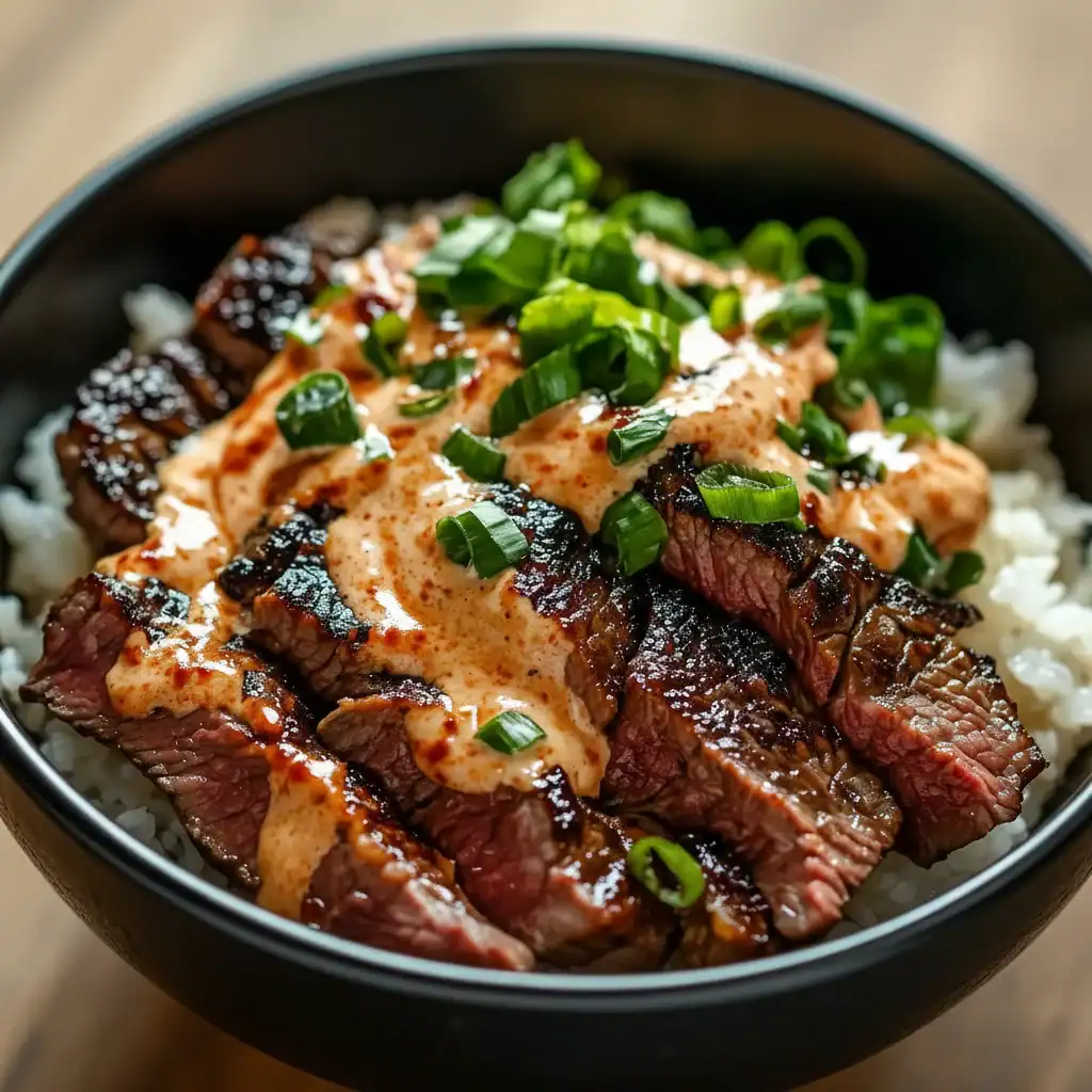 Korean BBQ Steak Rice Bowls Recipe