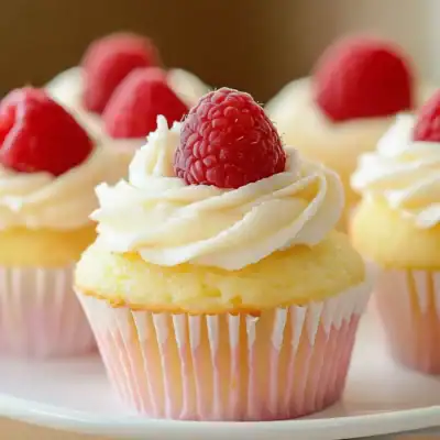 Light Lemon Raspberry Cupcakes