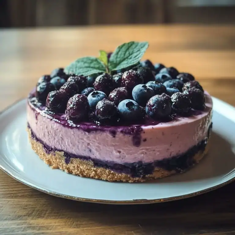 Midnight Blueberry Cheesecake Recipe