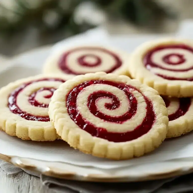 Raspberry Swirl Shortbread Cookies