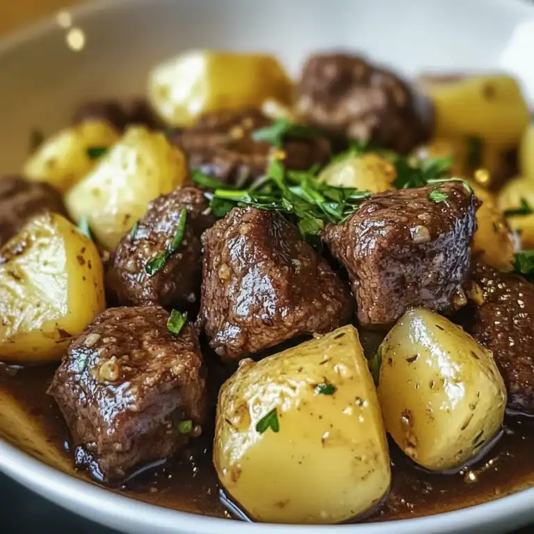 Slow Cooker Garlic Butter Beef Bites