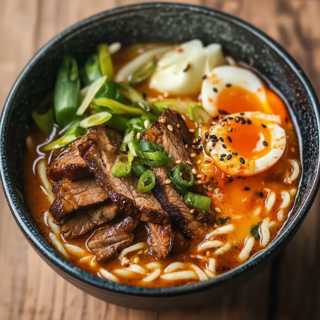 Spicy Korean Ramen Grilled Beef