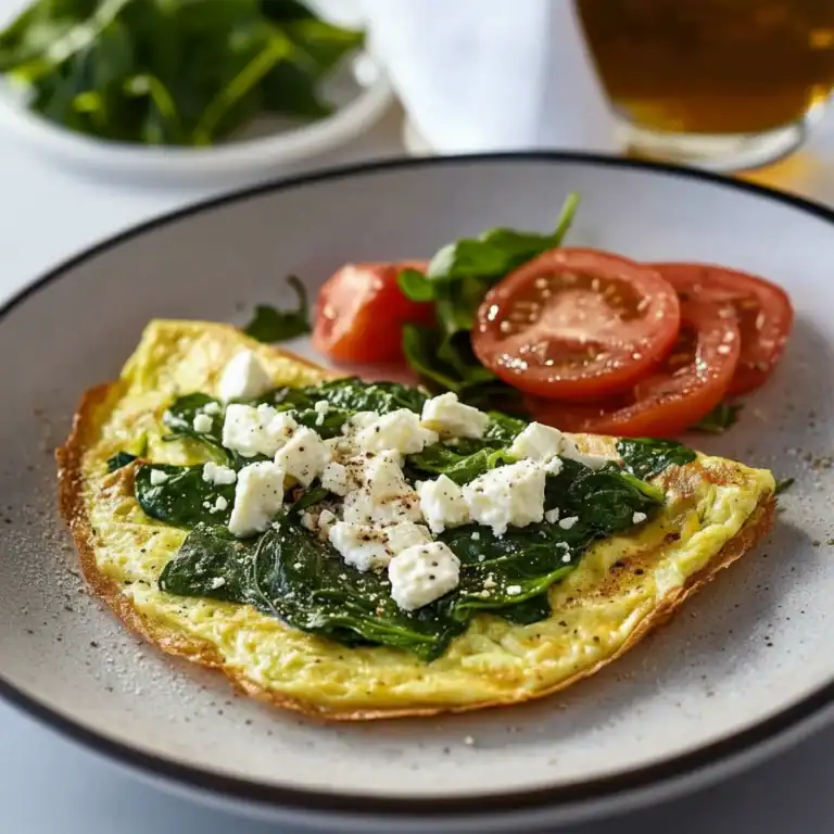 Spinach Feta Omelette Recipe
