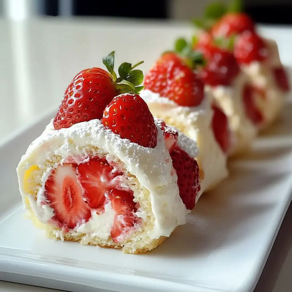 Strawberry Shortcake Cheesecake Rolls