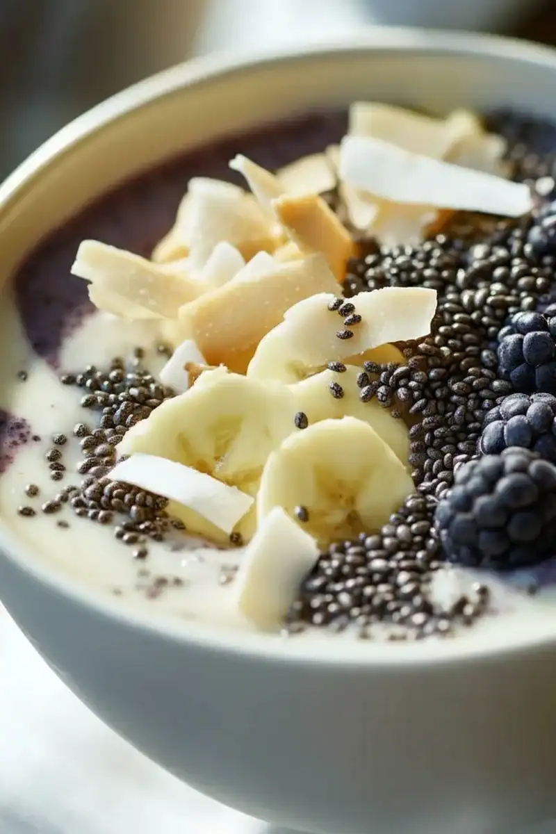 Vegan Smoothie Bowl Chia Coconut