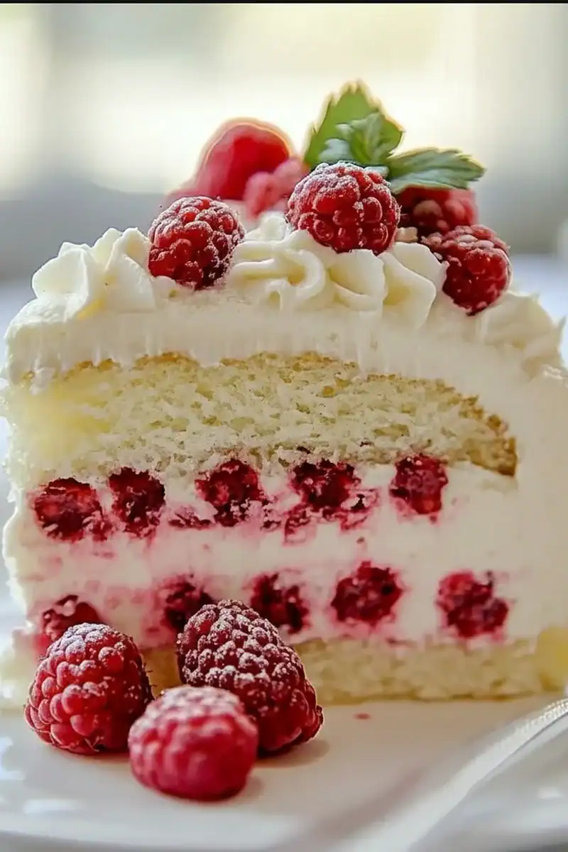 White Chocolate Raspberry Dream Cake