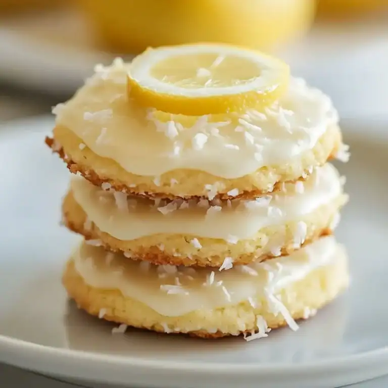 Zesty Lemon Coconut Cheesecake Cookies